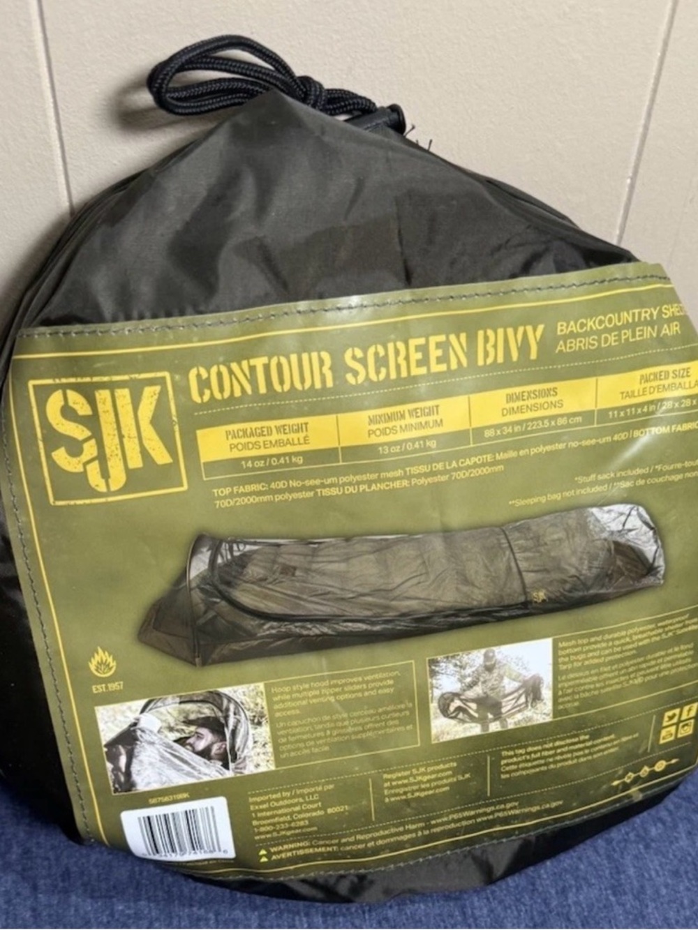 Slumberjack Contour Screen Bivy Camping Tent Outdoors Hiking Bug-Free Waterproof